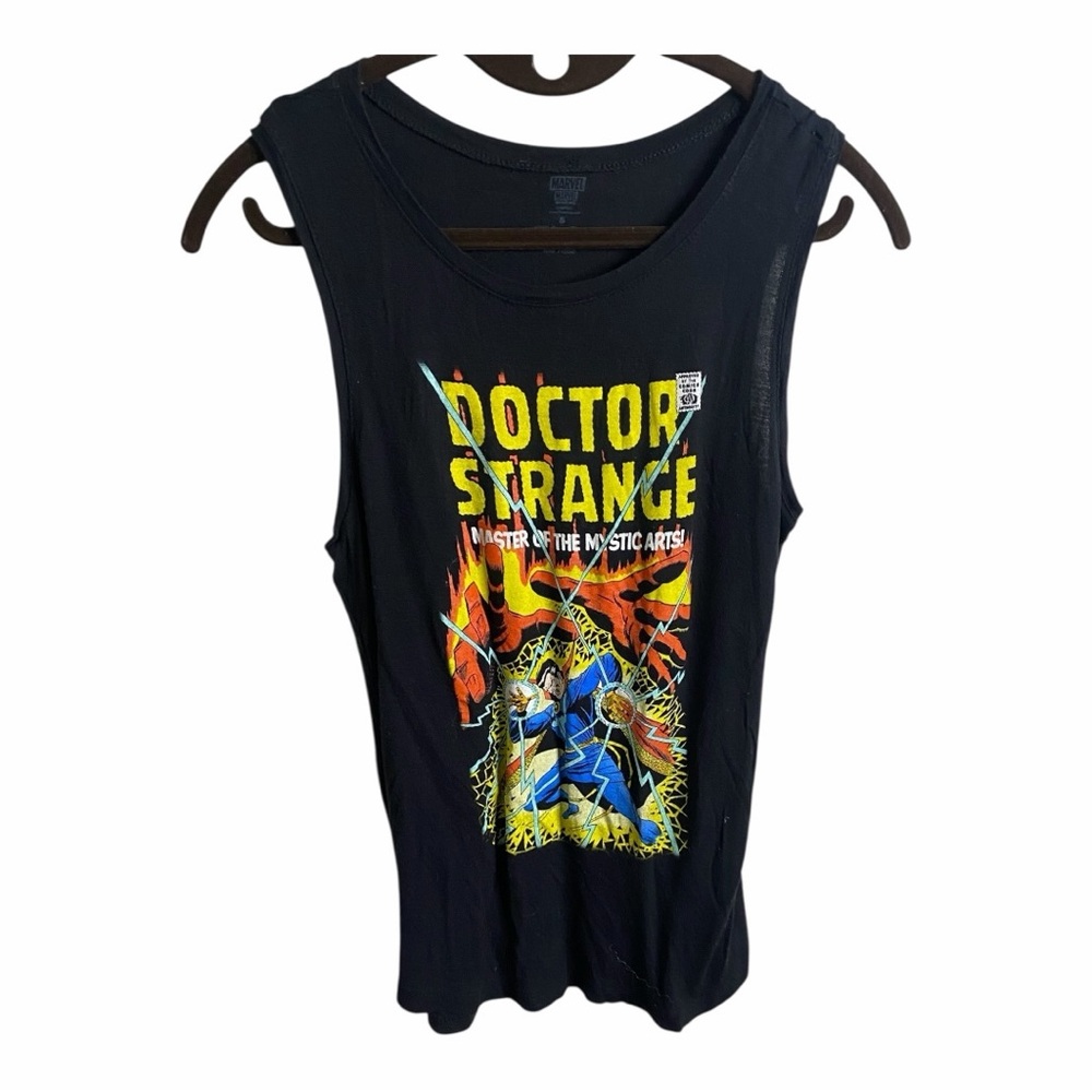 Marvel Dr. Strange Original Comic Book Graphic Black Tank Top Tee
